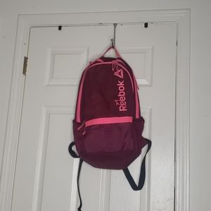 Reebok Book Bag Backpack Maroon & Pink